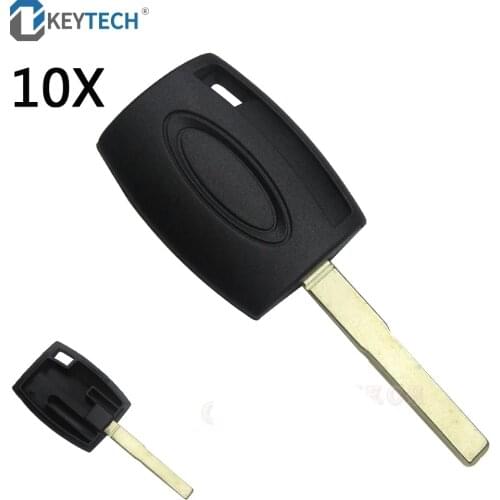 OkeyTech 10PCS/LOT for Ford Fiesta Mondeo Focus C-Max S-Max Galaxy Kuga New Styling Transponder Key Case HU101 Key Fob Shell