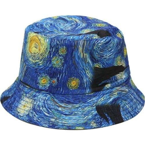 Bucket Hat Women Panama Men Reversible Sun Summer Beach Sky Cap Wide Brim UV Protection Holiday Outdoor Accessory For Teenagers