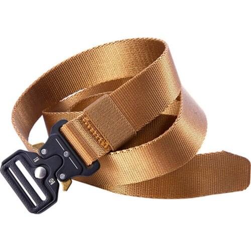 Tactical Belt Men High Quality Black Alloy Buckle Jeans Belt 3.2CM Wide Canvas Casual Fashion Sports Accessories Military Belt