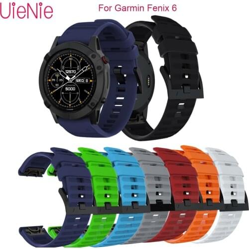 Silicone Straps With Black Buckle For Garmin Fenix 6 Quick Release Strap For Garmin Fenix 6 Replacement Wristband Accessories
