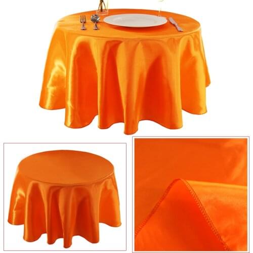 Round Satin Tablecloth 145cm(57inch) Solid Color Table Covers For Wedding Birthday Christmas Party Round Table Cloth Home Decor