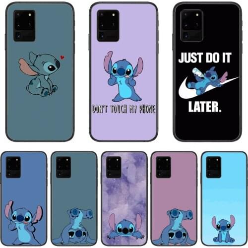 Stitch cartoon disney phone case cover Phone cover hull For SamSung Galaxy S 6 7 8 9 10 20 Plus Edge E 5G Lite Ultra black soft