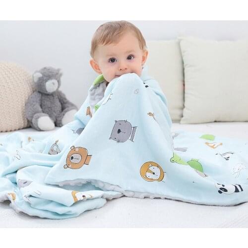 Newborn Holding Blanket Dual Layer Embossed Baby Carriage Soft Blanket Children Breathable Blanket Unisex Kids Sleep Cover Warm