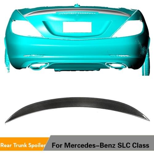 Rear Trunk Spoiler Boot Lip Wing For Mercedes-Benz SLC Class 2016 - 2020 Carbon Fiber
