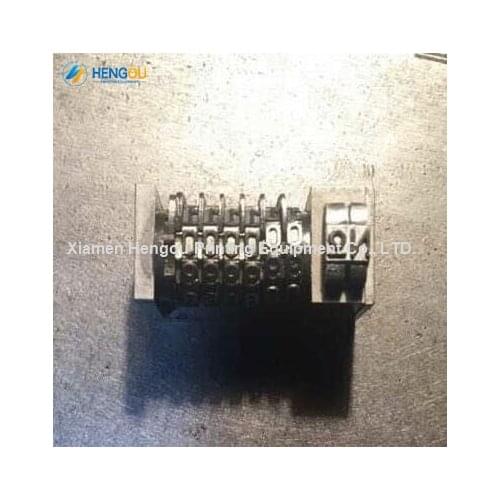 1 Piece 6 digits 4x8 backward full steel numbering machine jump 543210 with 2 bits sinkable zero adjustable