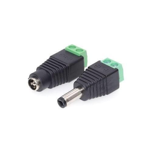 12V 2.1 x 5.5mm 5.5*2.1mm DC Power Male Plug Jack Adapter Connector Plug for CCTV single color LED Light