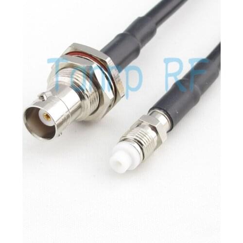 Free Shipping! 50CM Pigtail coaxial jumper cable RG58 extension cable 20INCH BNC femlae nut bulkhead to FME female RF connector