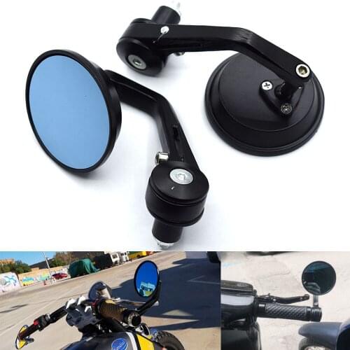 CNC Motorcycle End Bar Side Mirror 7/8"Angle Adjustable Rearview Mirrors For BMW C400X 2018/R nineT pure Scrambler Racer K1600