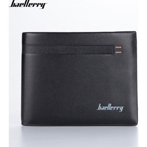 Baellerry Wallets Men Male Purse Money Bags Soft Leather Bag Coin Pocket Passport Pocket Business Short Purses billetera hombre