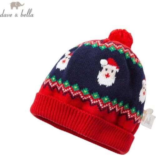 DBJ16005-1 dave bella winter new born baby unisex cute cartoon hat girls boys fashion knitted cap