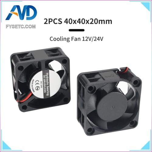 Hydraulic Pressure 40mm Cooling Fan 40x40x20mm Cooler 24V 12V 4020 3D Printer Parts Case Cooling Fan 2PIN 3PIN Heatsink Fan