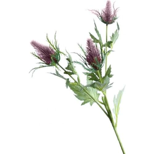 1Pc Artificial Flowers Bouquet Simulation Eryngium Eco-friendly 3 Heads Plastic Fantastic Office Decorative Artificial Flower