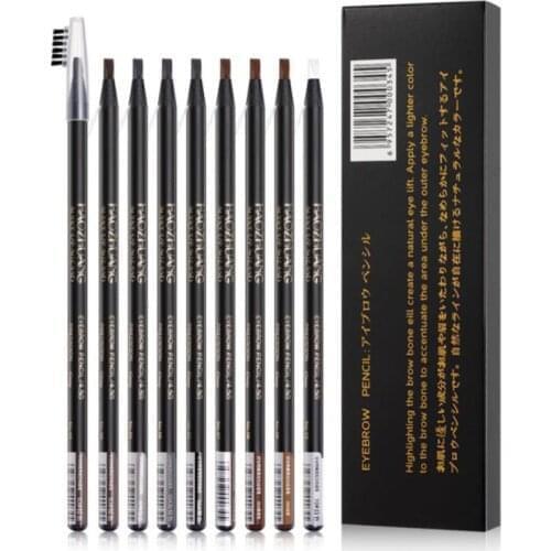 5pcs Waterproof Eyebrow Pencil Pull Cord Peel-off Brow Pencil for Marking Outlining Tattoo Makeup and Microblading Eyebrow PMU