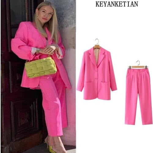 Женские модные брючные костюмы KEYANKETIAN China At AliExpress