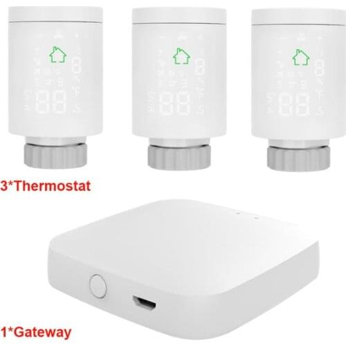Tuya ZIGBEE3.0 Smart Radiator Actuator Programmable Thermostatic Radiator Valve Temperature Controller Voice Control via Alexa