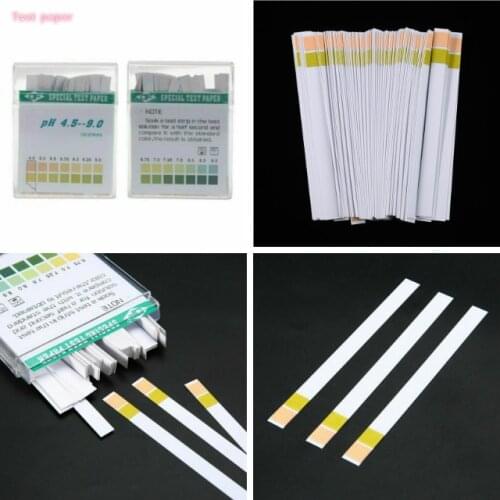 Laboratory household PH test paper indicator PH4.5-9.0 litmus test paper, used for water saliva and urine testing 100 pieces/box