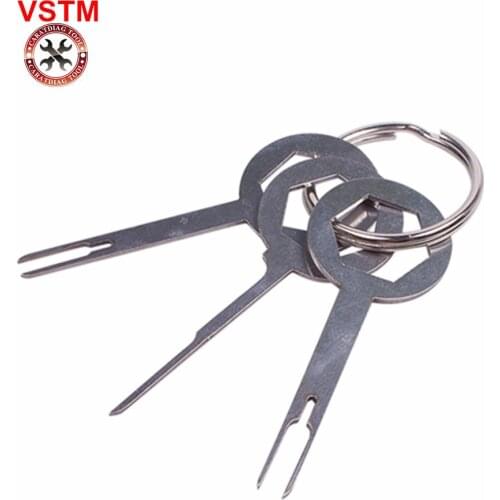 2020 New 3pcs Auto Car Plug Circuit Board Wire Harness Terminal Extraction Pick Connector Crimp Pin Back Needle Remove Tool Set