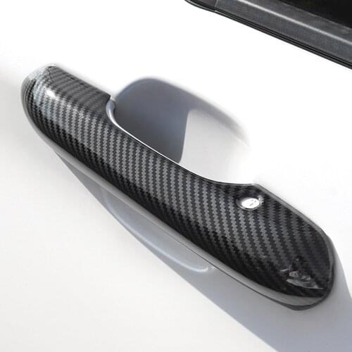 Fit for Ford Explorer U625 2020 Car Accessories ABS Carbon Fiber Color Side Door Handle Sticker Cover Trim 4pcs