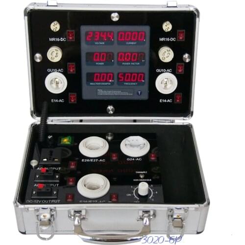 85-264V Portable LED Energy-saving Lamp Display Case LED Lighting Demo Box LED Digital Display Test Box 3020-6P Y