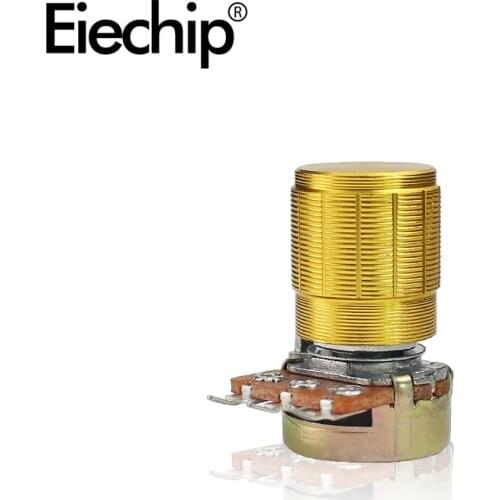 5pcs/lot wh148 b10k potentiometer 15mm Shaft Amplifier variable resistor golden knob kit 1K 2K 5K 20K 50K 100K 250K 500K 1M