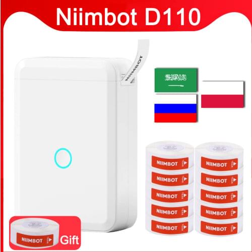 NiiMbot D110 Portable Label Maker Wireless Bluetooth Label Printer for Android iPhone Phone Office Home Name Tag Tape Sticker