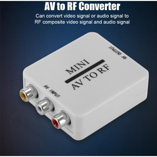 Durable Portable AV To RF Mini HD Video Converter Multi-functional Classic Texture Adapter Box RF Amplifier TV Switcher