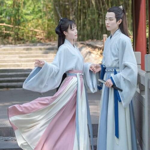 Plus Size Hanfu Chinese Ancient Traditional Dress Adult Cosplay Couples Halloween Costume Party Outfit Hanfu for Men&Women