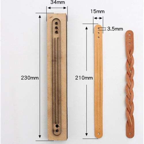 Bracelets DIY Wooden Mould Leather Cutting Dies for Jewelry Leathercrafts