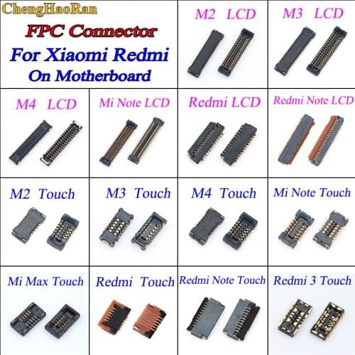 1pcs Touch & LCD Display Screen FPC Connector for Xiaomi Mi 4 Mi4 Mi2 Mi3 Max Note Redmi Note Logic on motherboard mainboard
