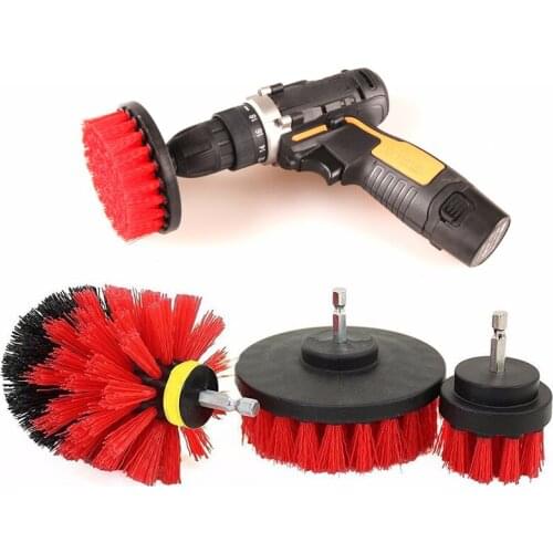 3PCS Electric Drill Brush Cleaner Scrubbing Brushes for Bathroom Surface Grout Tile Tub Shower Kitchen Auto Car Cleaning Tools