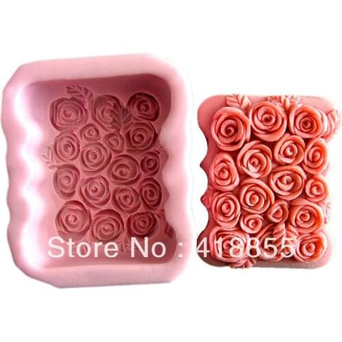 Silicon Soap Mold Cake Decoration Mold NO.SO-003 Aroma Stone Moulds Food Grade Material Flower Rose Silicone Rubber PRZY 001