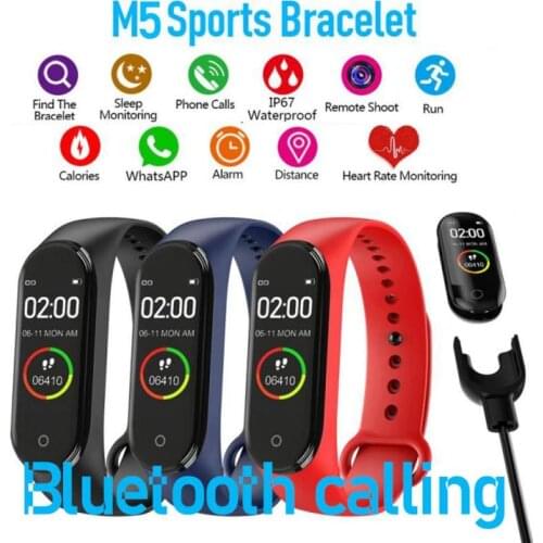 M5 Smart Wristband Bracelet Bluetooth Call and Music Heart Rate Blood Pressure Health Fitness sleep Tracker Sports smart watch