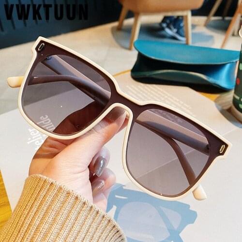 VWKTUUN Sunglasses Women Men Vintage Square Sun Glasses Rivet Frame Glasses Driving Driver Shades UV400 Couple Eyewear