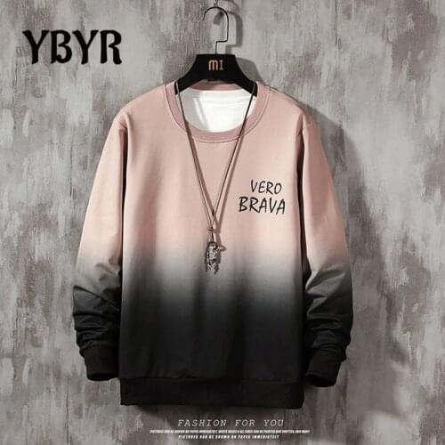 Casual O-neck Sweatshirt Mens Spring Autumn 2021 Black White Hip Hop Punk Pullover Streetwear Fashion Clothes Plus OVERSize 5XL