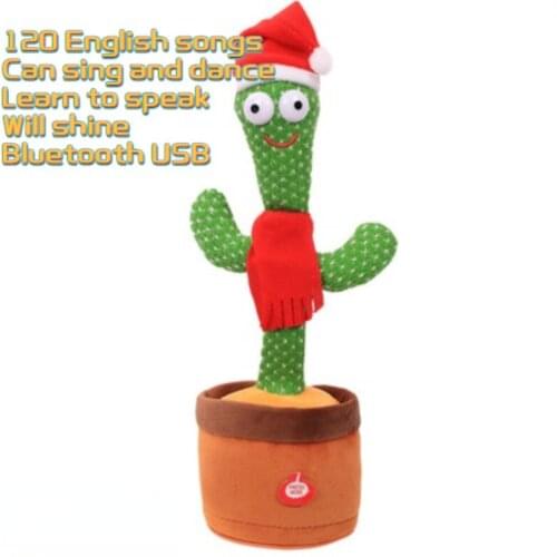 Dancing Cactus Plush Toy Electric Singing Speak Sound Record Repeat Toy Twisting Cactus kids toys Home Decoration Accessories