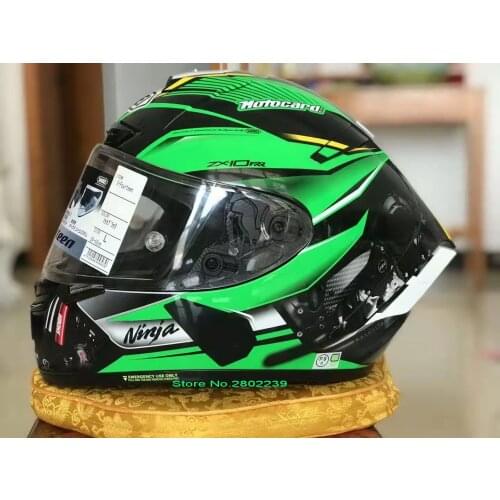 Full Face Motorcycle helmet X14 KAWAZX-10RR GREEN Helmet Riding Motocross Racing Motobike Helmet
