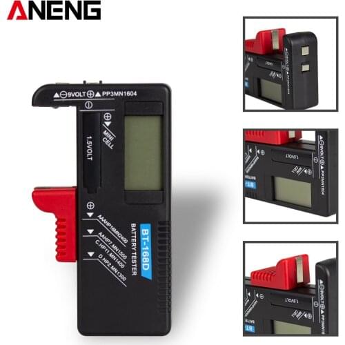 ANENG BT-168D Digital Battery Capacity Tester Checkered Charge Indicador Diy Electronic Test Equipment for AA/AAA/C/D/9V/1.5V