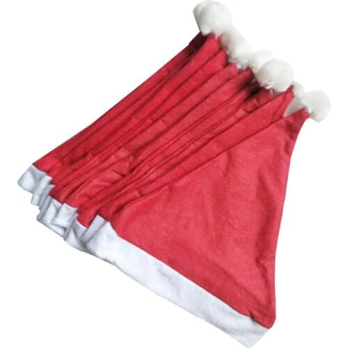 Navidad New Year Thick Plush Christmas Hat Kids Christmas Decorations For Home Santa Claus Gift Warm Winter QDRR