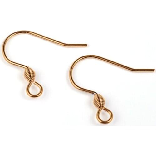 20pcs/lot 18x16mm Stainless Steel Women Golden Earring Clasps Hook DIY Jewelry Making Accessories Hook Earwire Jewelry F60