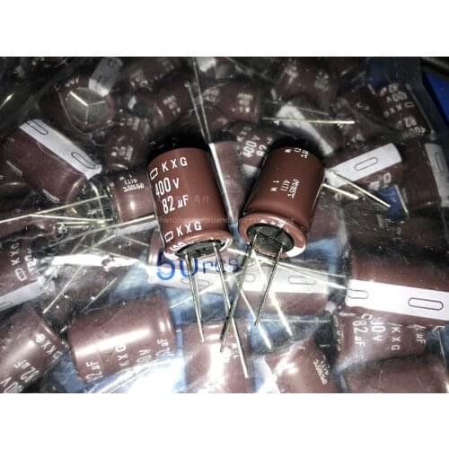 10pcs/20pcs NEW NIPPON KXG 400V82UF 18X25MM NCC electrolytic Capacitor 82UF 400V CHEMI-CON 82uf/400v kxg hot sale
