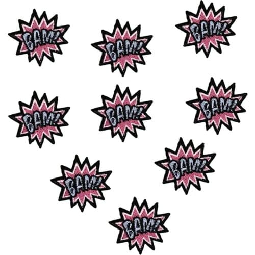 10pcs Letter Embroidered Patches for Clothing Iron on Patches for Clothes Badges Clothes Iron-on Patches for Jeans BT249