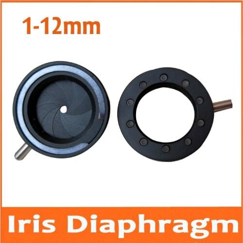 100pcs 1-12mm Amplifying Metal Zoom Optical Iris Diaphragm Aperture Condenser for Camera Microscope Adapter