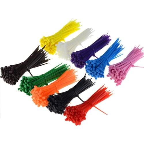 100PCS/Bag 3x100 Self-Locking Nylon Wire Cable Zip Ties Cable Ties Organiser Fasten Cable Width 2.5mm Length 100mm 2.5mm*100mm