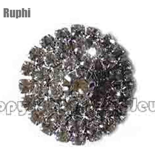 New 20mm mini arched rhinestone circle charm shank costume garment buttons ornament accessories 30pcs x