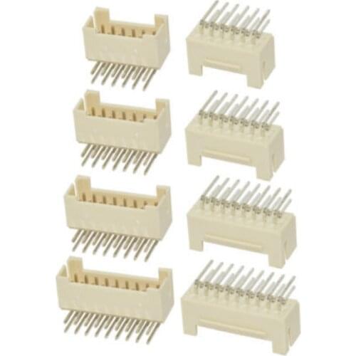100PCS PHB2.0mm PHB-2x2P 3P 4P 5P -10P 90° Wafer Bent pins Double Row Connector