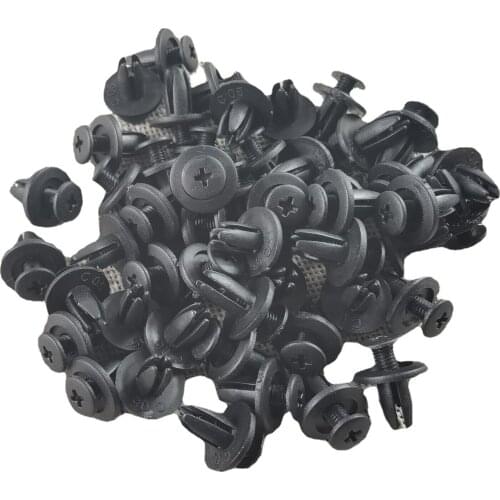 50pcs Fender Liner Fastener Push Pin Clip Retainer 6mm Hole For Toyota For Nissan 90467-06017 C05