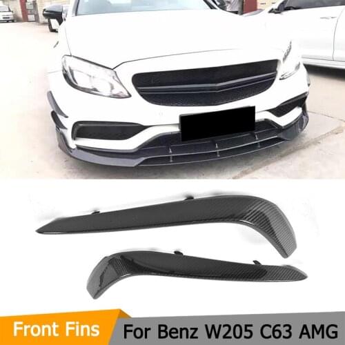 Carbon Fiber Front Bumper Upper Splitter for Benz W205 C205 S205 C63 & C63s AMG Sedan & Coupe 2015 - 2017