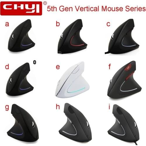 CHYI 5th Gen Vertical Mouse 3200DPI Adjustable Ergonomic Gaming Mouse Wired/Wireless Optical Mice Wrist Rest Healthy Mice For PC