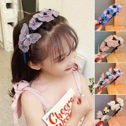 Childrens Sweet Hairstyle Headband Korean Style Cute Cartoon Bangs Fixed Hair Loop Headwear Gifts for Girls SK88