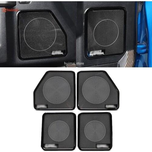For Ford F150 2017 2018 2019 2020 stainless steel Door Audio Speaker Sound Horn Cover Trim Bezel Loudspeaker Frame
